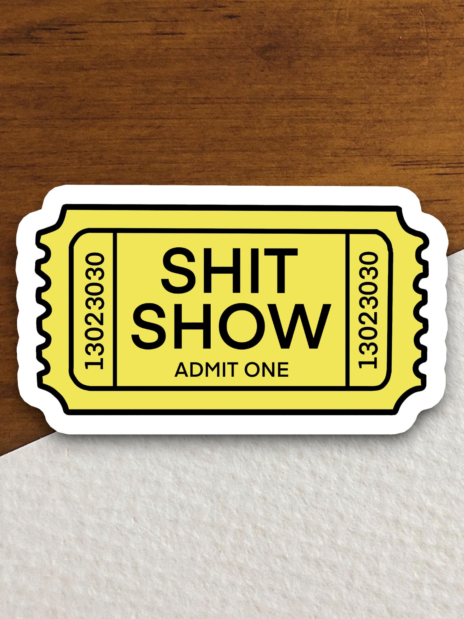 Shit Show Ticket Vinyl Sticker / Magnet for Water Bottle, Laptop, Car Funny  Gift Im a Mess Admit One Movie Ticket Swear Humor 