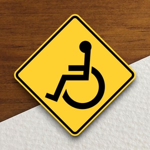 Adesivos de sinalização rodoviária para deficientes, Adesivo de trânsito, Decoração de sinalização rodoviária, Placas de obras rodoviárias, Placa de trânsito