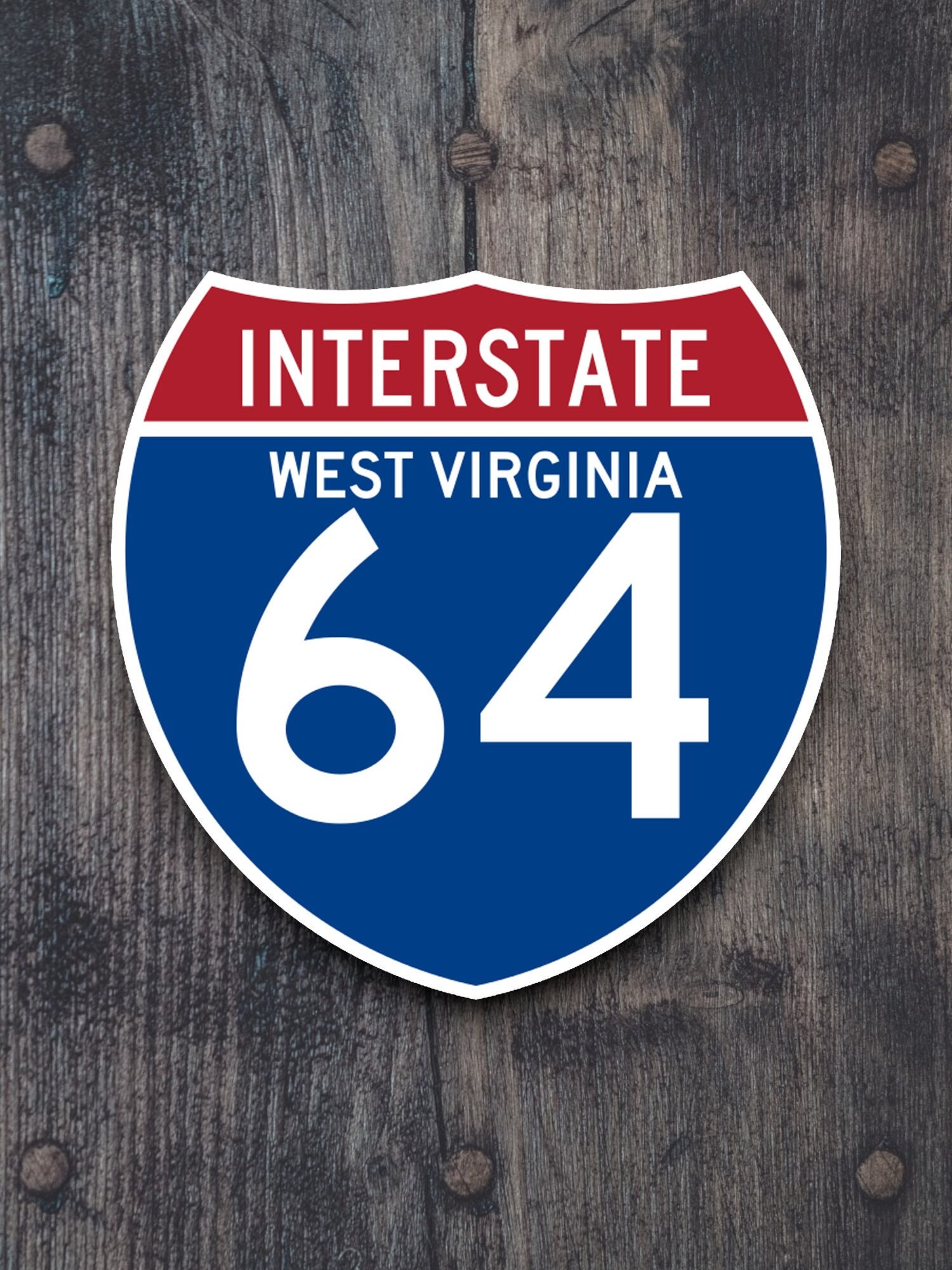Interstate Route 64 West Virginia Sticker, Interstate Highway Sign ...