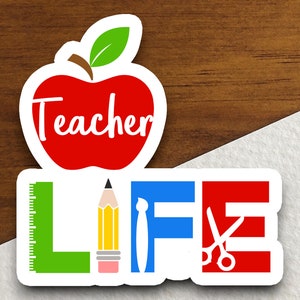 Teacher Life Sticker, Teacher Sticker, Education Sticker, School Sticker, Cute Sticker