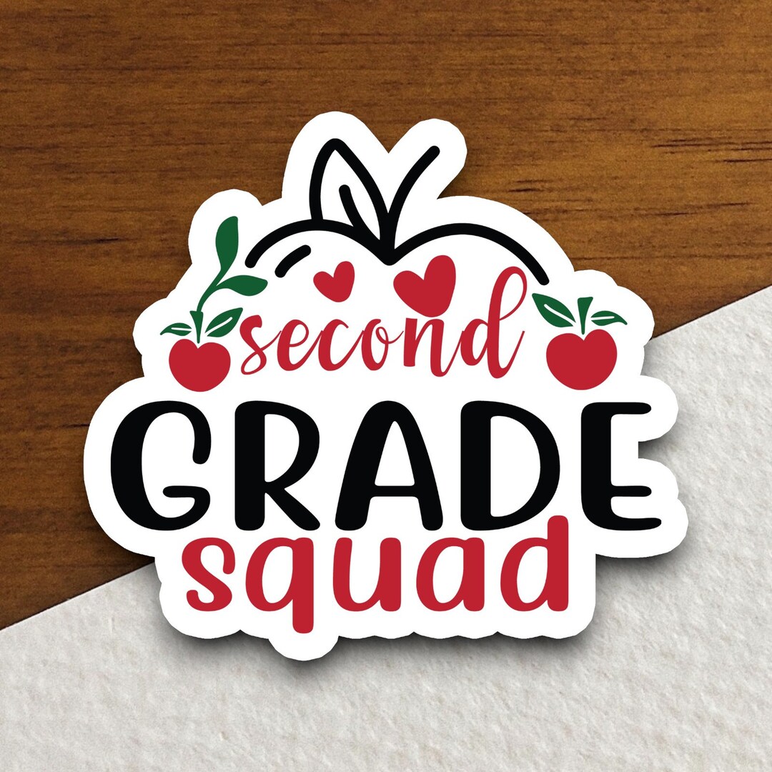 Second Draft Sticker Second Grad Squad Sticker, Teacher Sticker, Education Sticker, School ...