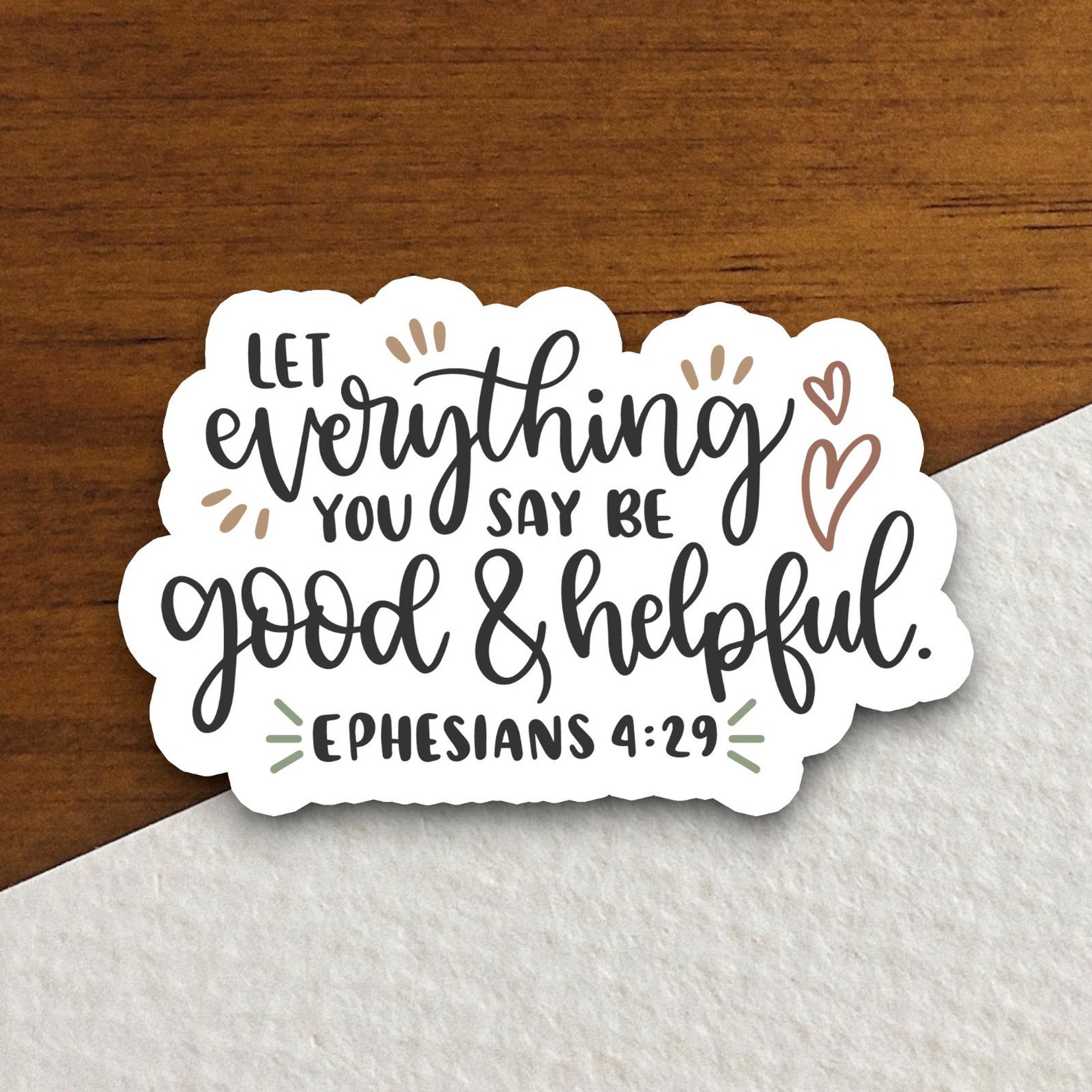 Let Everything You Say Be Good and Helpful Sticker, Religious Sticker ...