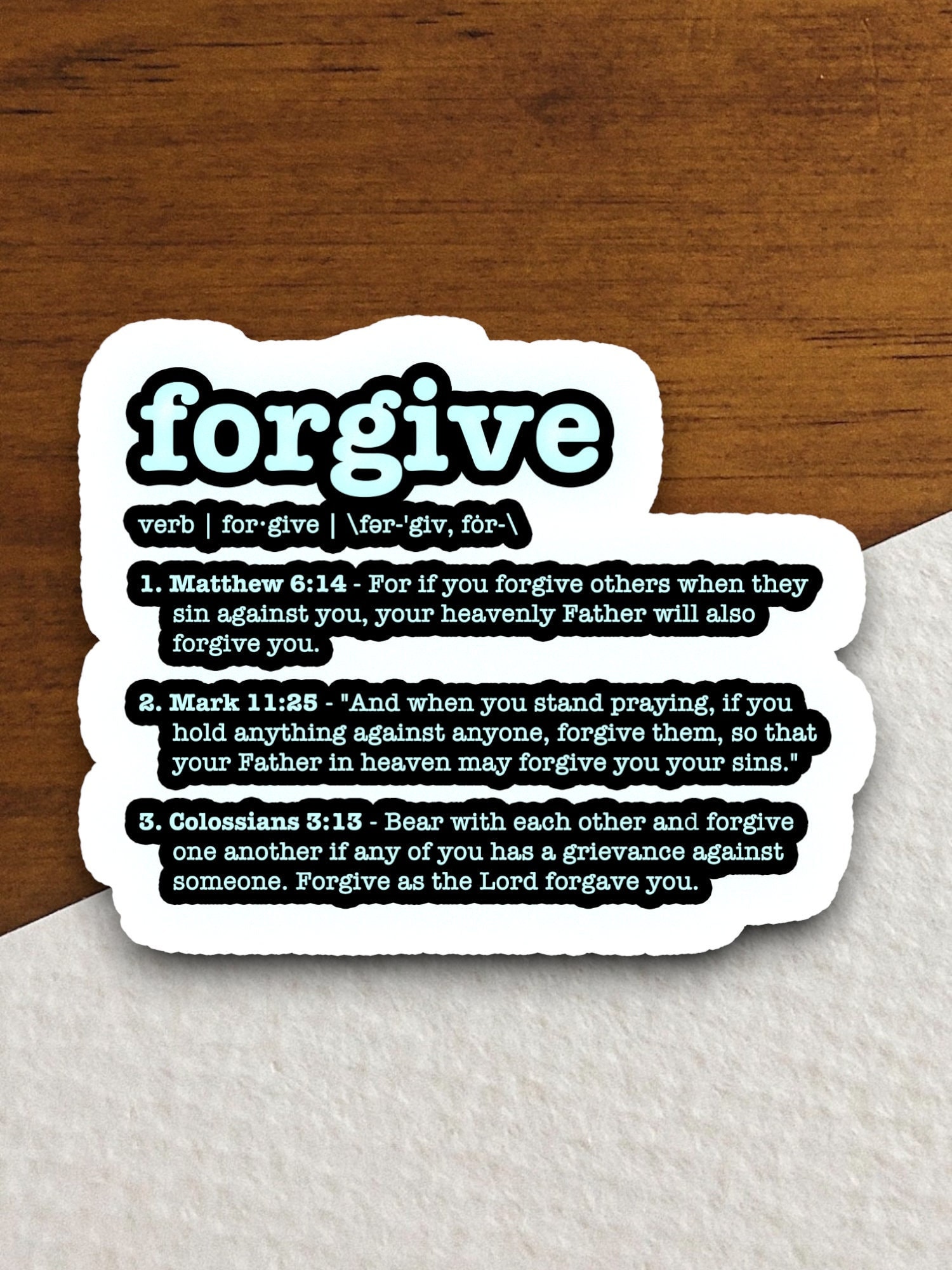 Forgive Defined Sticker, Religious Sticker, Faith Sticker, Faith ...