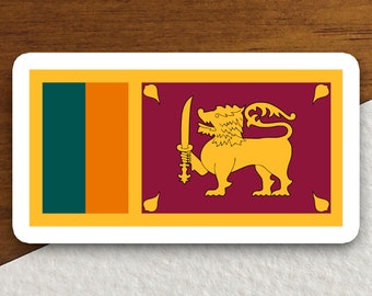 Sri lanka country flag sticker, international country sticker, international sticker, Sri lanka sticker