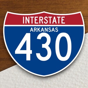 Interstate route  430 arkansas sticker, Interstate Highway Sign Expressway Stickers, Highway Sign Road Trip Sticker