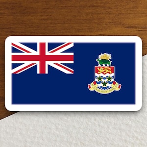 Sticker land vlag Kaaimaneilanden, sticker internationaal land, internationale sticker, Sticker Kaaimaneilanden, Sticker Kaaimaneilanden