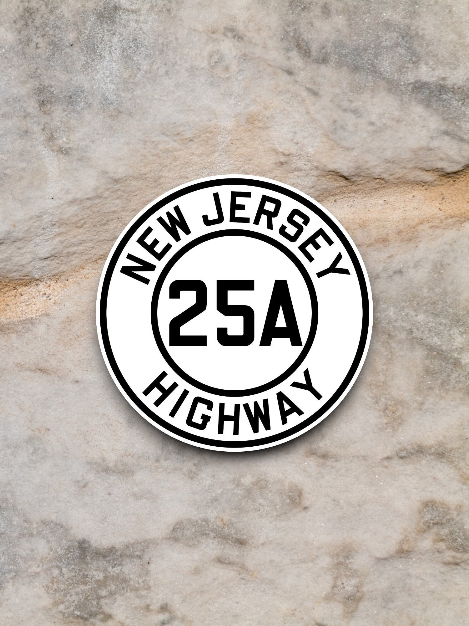 New Jersey 25a Highway Road Sign Stickers, Traffic Sticker, Road Sign ...