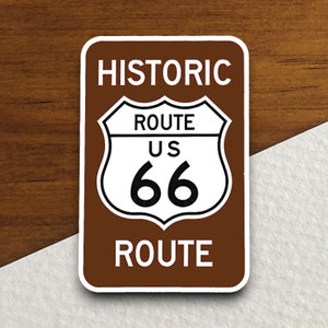 Route 66 Sticker: Road Trip Decor, Highway Sign