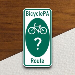 Adesivo personalizzato per percorso ciclabile della Pennsylvania, adesivo per viaggio su strada, cartello autostradale, decorazione per la stanza, adesivo da viaggio, adesivo per segnaletica stradale