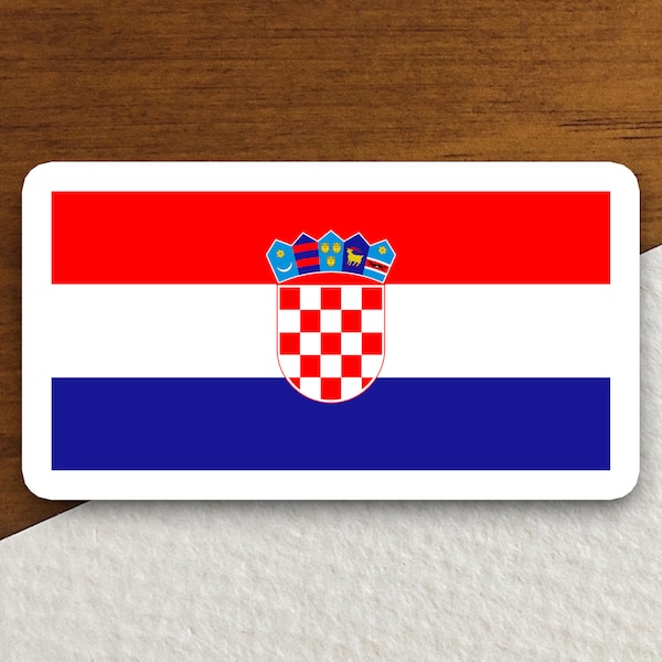 Croatia flag sticker, international country sticker, international sticker, Croatia sticker