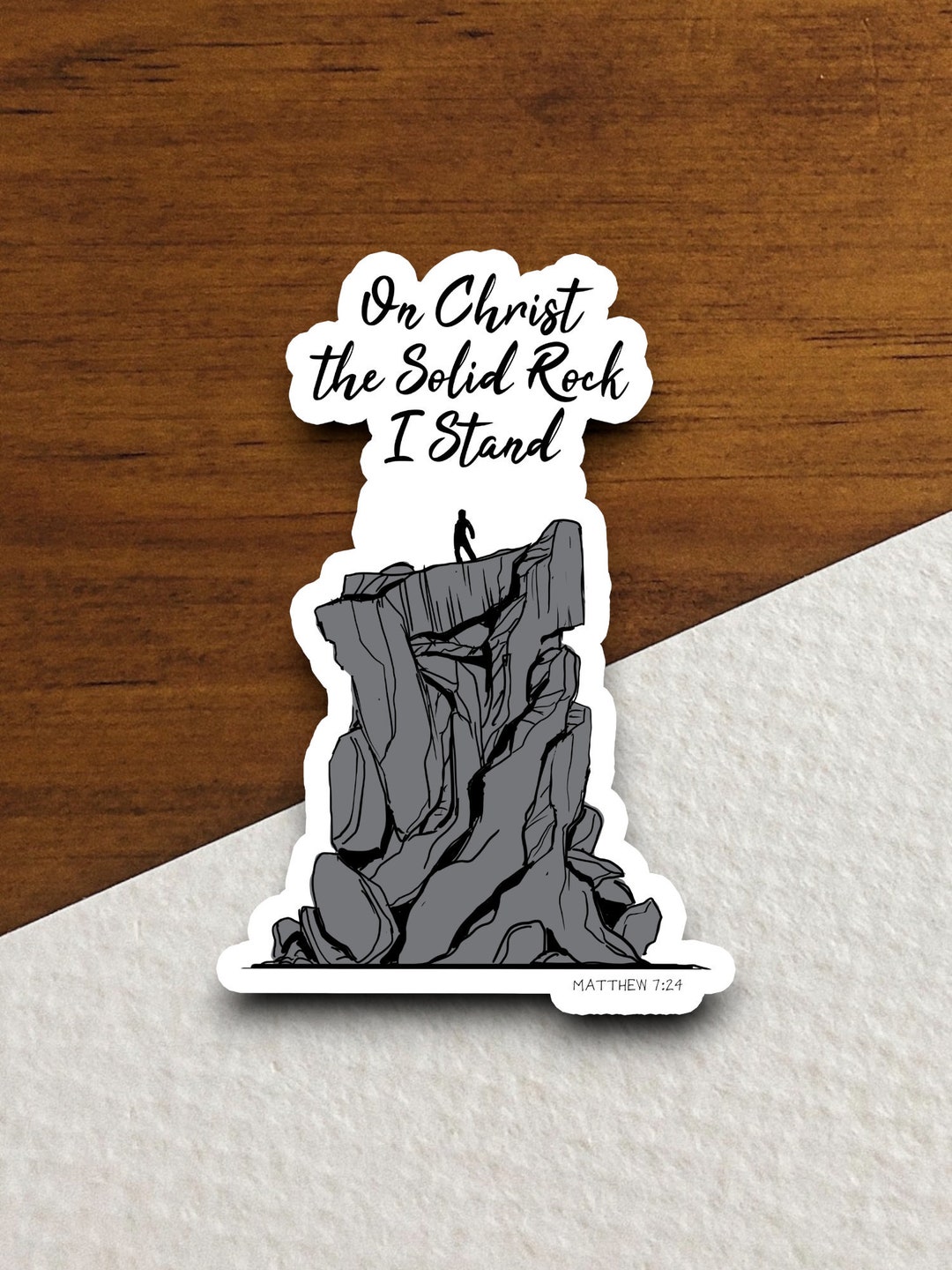 On Christ the Solid Rock I Stand Sticker, Religious Sticker, Faith ...