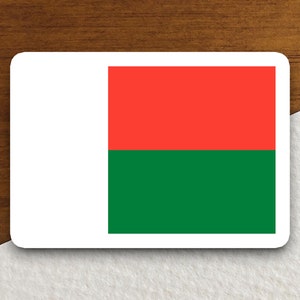 Madagascar country flag sticker, international country sticker, international sticker, Madagascar sticker