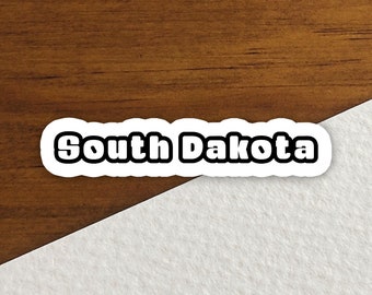 South Dakota Sticker, State Sticker, Water Bottle Sticker, Journal Sticker, Laptop Sticker
