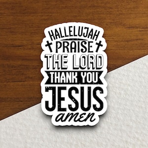 Sticker alléluia louez le Seigneur, autocollant religieux, autocollant foi, autocollant de culte, autocollant foi, autocollant planificateur, autocollant alléluia