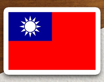 Taiwan flag sticker, international country sticker, international sticker, Taiwan sticker