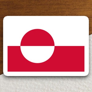 Greenland country flag sticker, international country sticker, international sticker, Greenland sticker