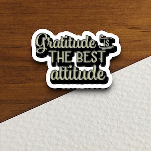 Dankbaarheid is de beste houding sticker, religieuze sticker, sticker geloof, aanbidding sticker, sticker geloof, planner sticker, sticker dankbaarheid