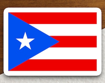 Puerto rico flag sticker, international country sticker, international sticker, Puerto rico sticker