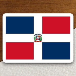 Adesivo de bandeira do país da República Dominicana, adesivo de país internacional, adesivo internacional, adesivo dominicano, adesivo da República Dominicana