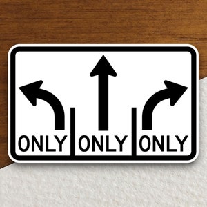 Alleen rijstroken: verkeersbordstickers, verkeerssticker, decoratie verkeersborden, verkeersborden, bouwborden, verkeersbord
