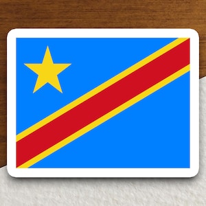 Dr congo country flag sticker, international country sticker, international sticker, Dr congo sticker