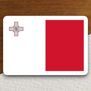 Malta country flag sticker, international country sticker, international sticker, Malta sticker, Malta laptop sticker