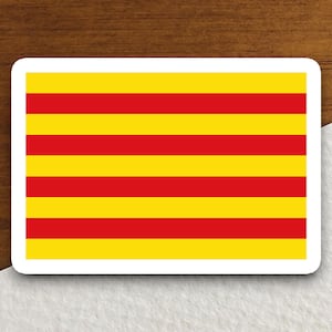Adesivo da bandeira do país da Catalunha, adesivo internacional do país, adesivo internacional, adesivo da Catalunha
