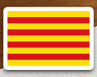 Catalonia flag sticker, international country sticker, international sticker, Catalonia sticker