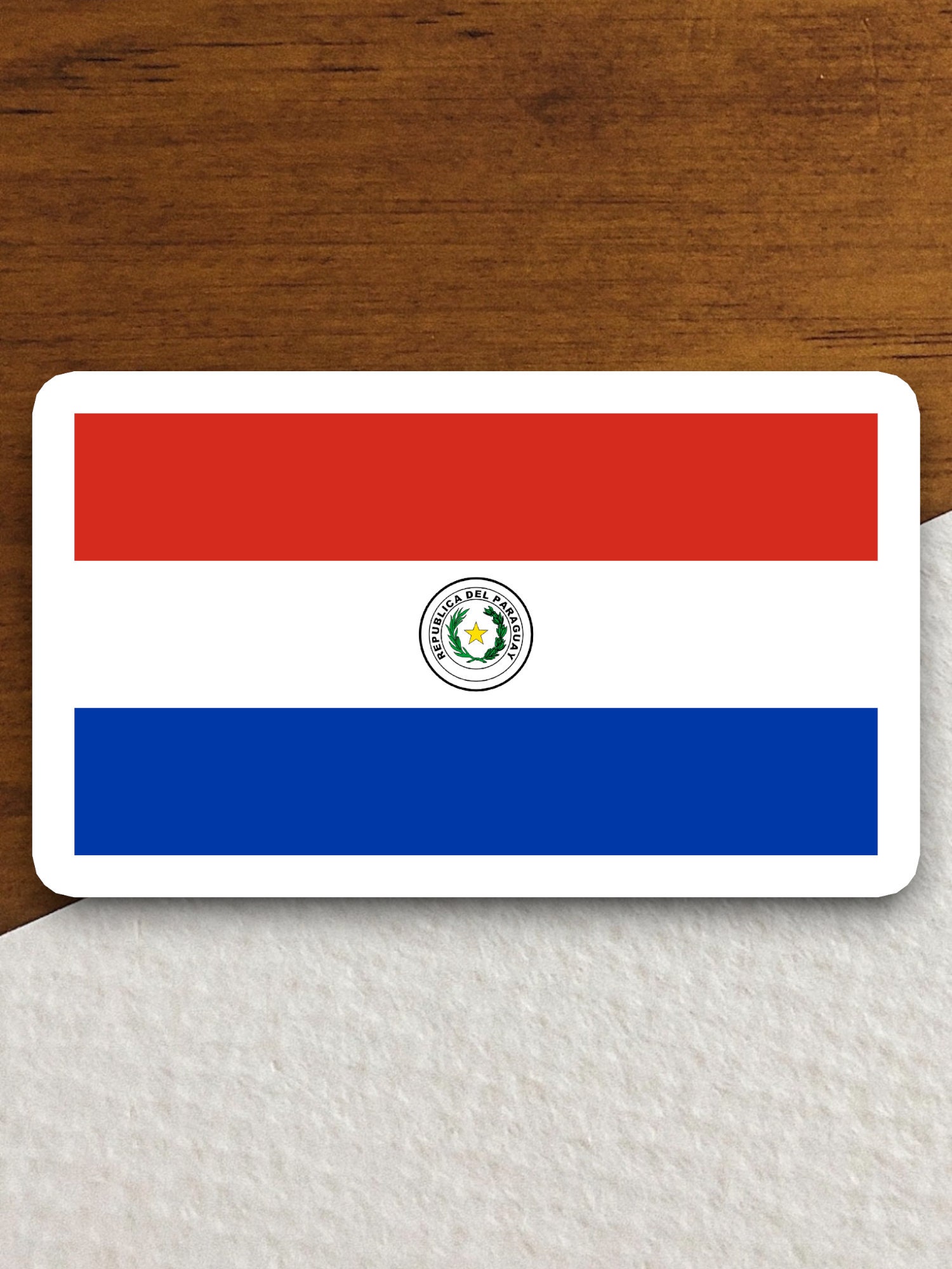 Paraguay country flag sticker, international country sticker, international sticker, Paraguay sticker