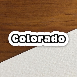 Colorado Sticker, State Sticker, Water Bottle Sticker, Journal Sticker, Laptop Sticker