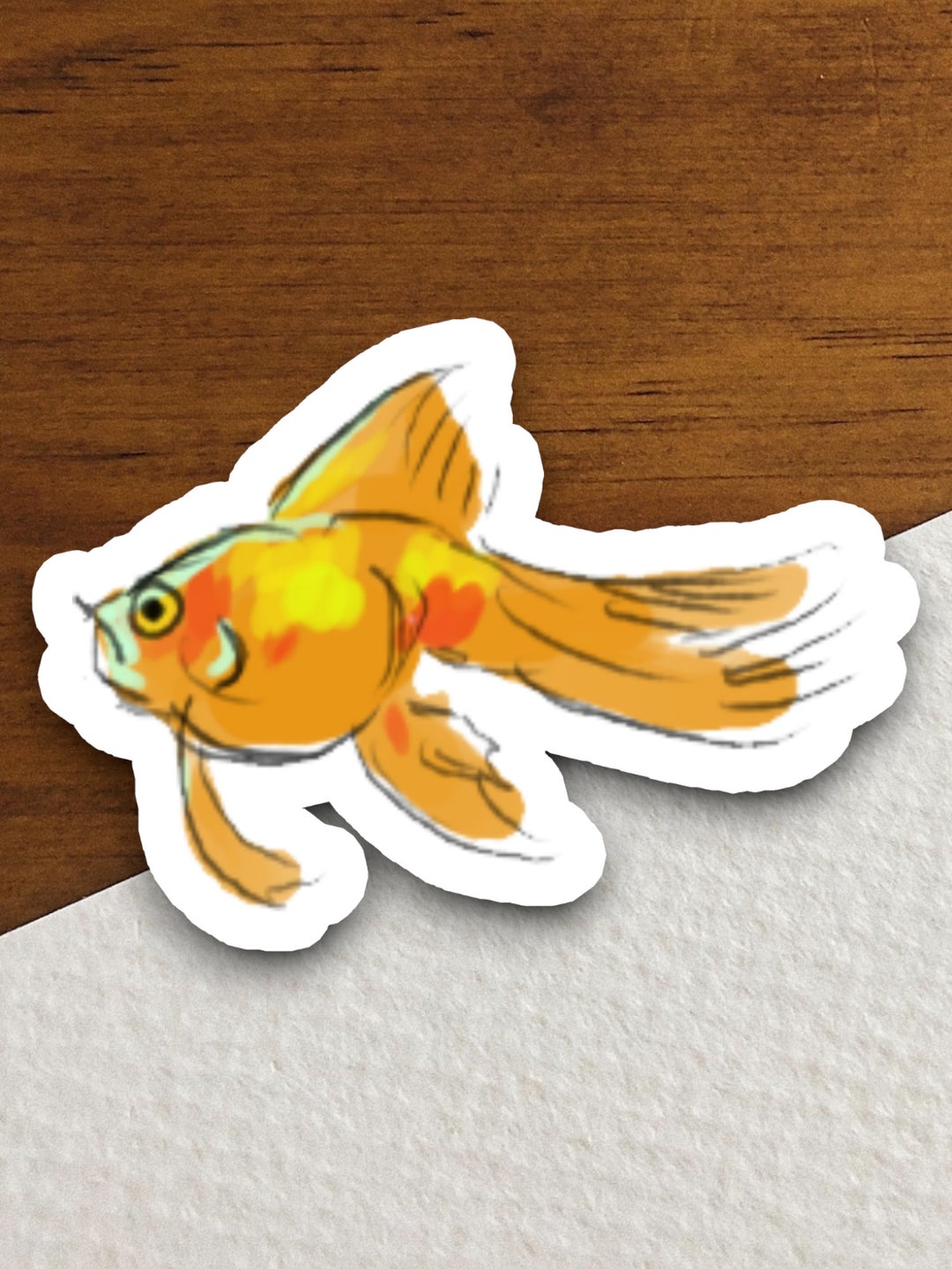 Fat Goldfish Sticker This item is unavailable - Etsy