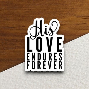 Sticker Son amour pour toujours, Sticker religieux, Sticker foi, Sticker culte, Sticker chrétien, Sticker Écriture sainte