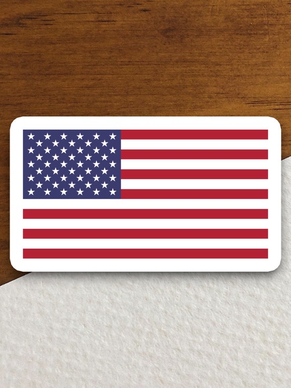 United States Flag Sticker, American Flag Decal, USA Sticker, Matte or Gloss Finish, Indoor Use Only, Collectible, Bulk Pricing