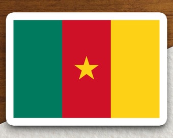 Cameroon flag sticker, international country sticker, international sticker, Cameroon sticker