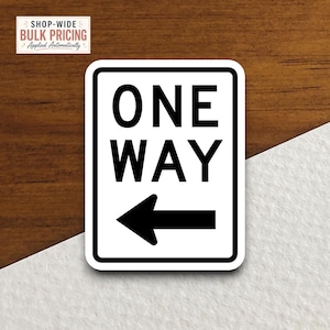 One Way Road Sign - Etsy