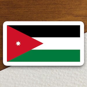 Adesivo da bandeira do país da Jordânia, adesivo internacional do país, adesivo internacional, adesivo da Jordânia