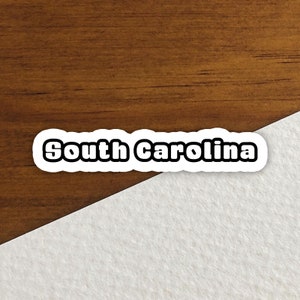 South Carolina Sticker, State Sticker, Water Bottle Sticker, Journal Sticker, Laptop Sticker