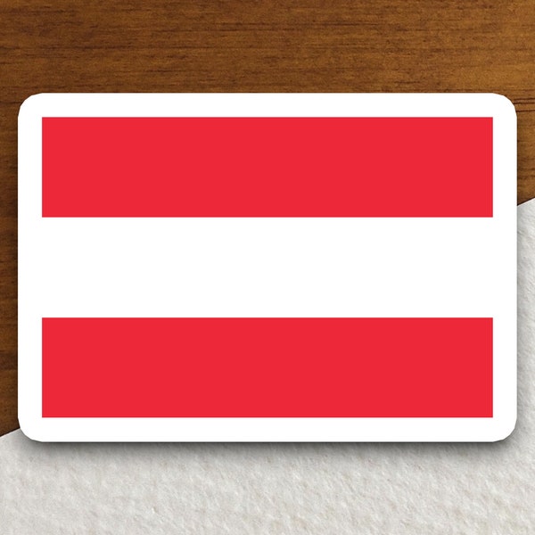 Austria flag sticker, international country sticker, international sticker, Austria sticker