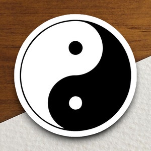 yin yang-verkeersbordstickers, verkeerssticker, decoratie verkeersbord, verkeersborden, verkeersbord