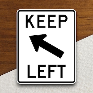 Links aanhouden: verkeersbordstickers, verkeerssticker, decoratie verkeersborden, verkeersborden, verkeersbord