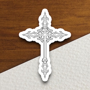 Kirchenkreuzaufkleber, Kirchenaufkleber, religiöser Aufkleber, Glaubensaufkleber, Anbetungsaufkleber, christlicher Aufkleber, Schriftaufkleber