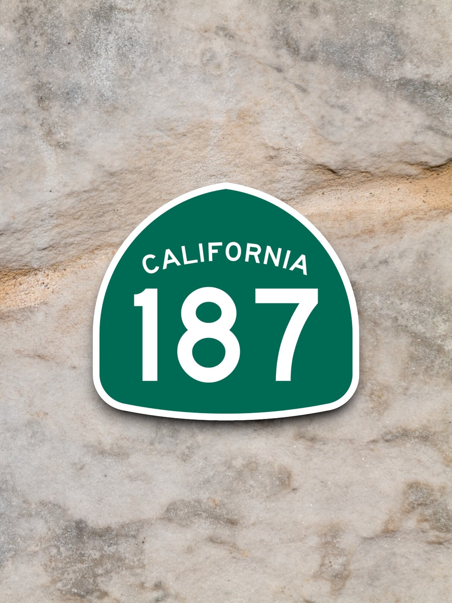 California State Route 187 Road Sign Sticker, Road Trip