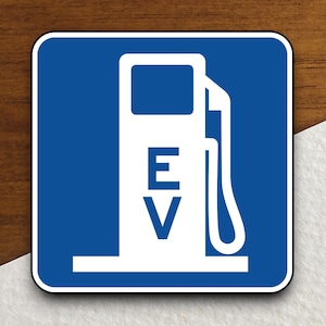 Electric vehicle charging ev  road sign stickers, Traffic Sticker, Road Sign Decoration, Road Work Signs, Building Signs
