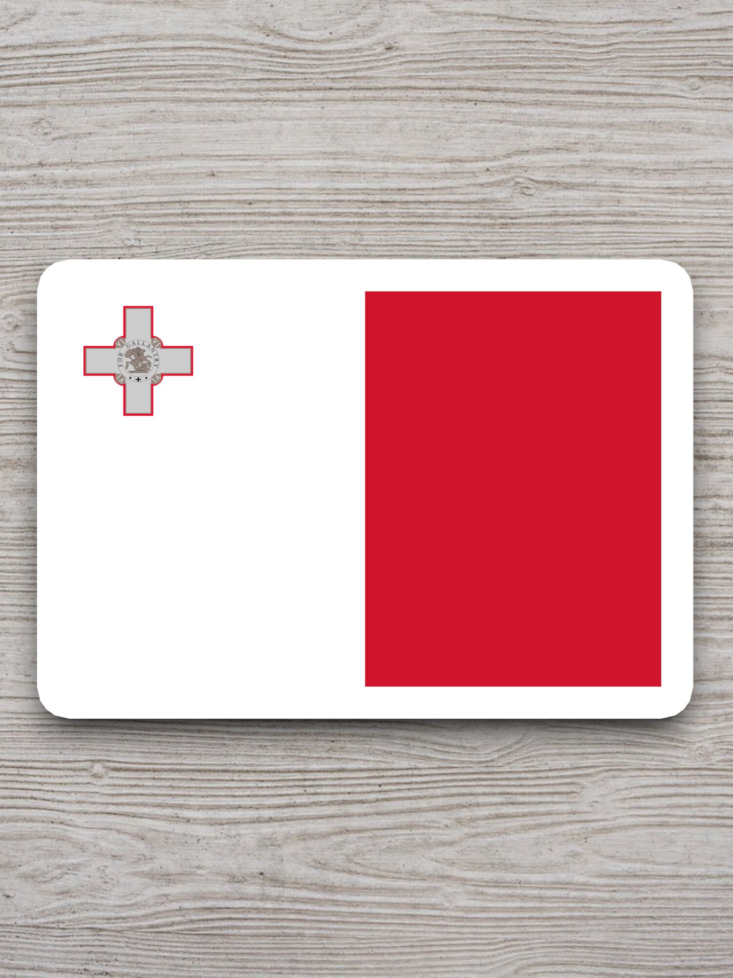 Fanion Vintage Malte – Blason Brodé – Drapeau Malte – Collection