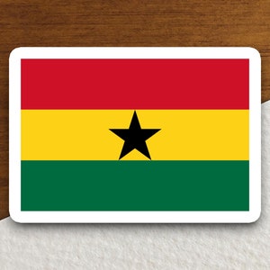 Ghana country flag sticker, international country sticker, international sticker, Ghana sticker