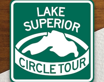 Lake superior circle tour  road sign stickers Traffic Sticker, Road Sign Decoration Road Work Signs, Building Signs
