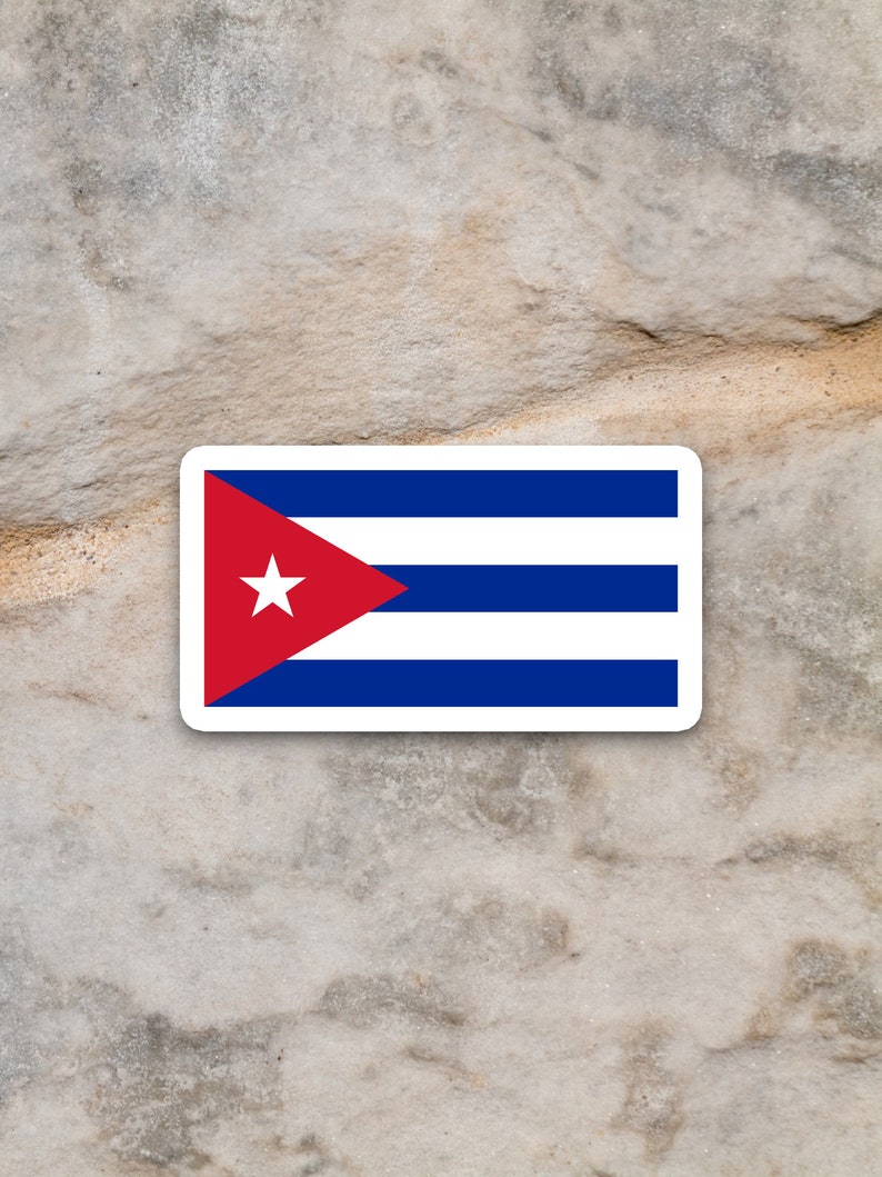Cuba Country Flag Sticker, International Country Sticker, International ...