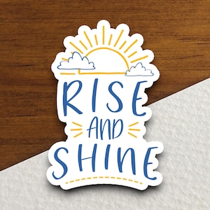Rise and shine-sticker, religieuze sticker, geloofssticker, aanbiddingssticker, christelijke sticker, schriftsticker