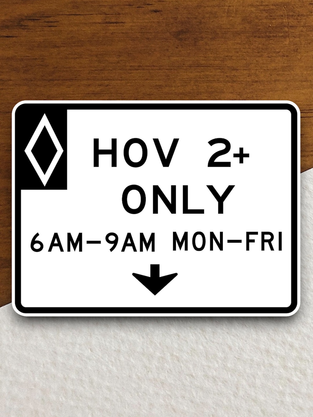 Hov 2 Only Time Restriction Sticker Road Sign Sticker Etsy
