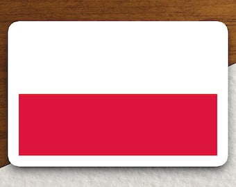 Poland flag sticker, international country sticker, international sticker, Poland sticker, Poland laptop sticker